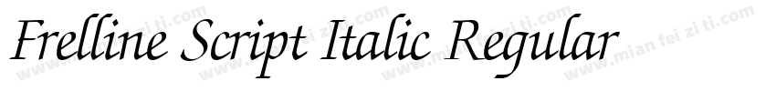 Frelline Script Italic Regular字体转换
